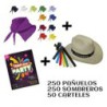 Pañuelos + sombreros + carteles
